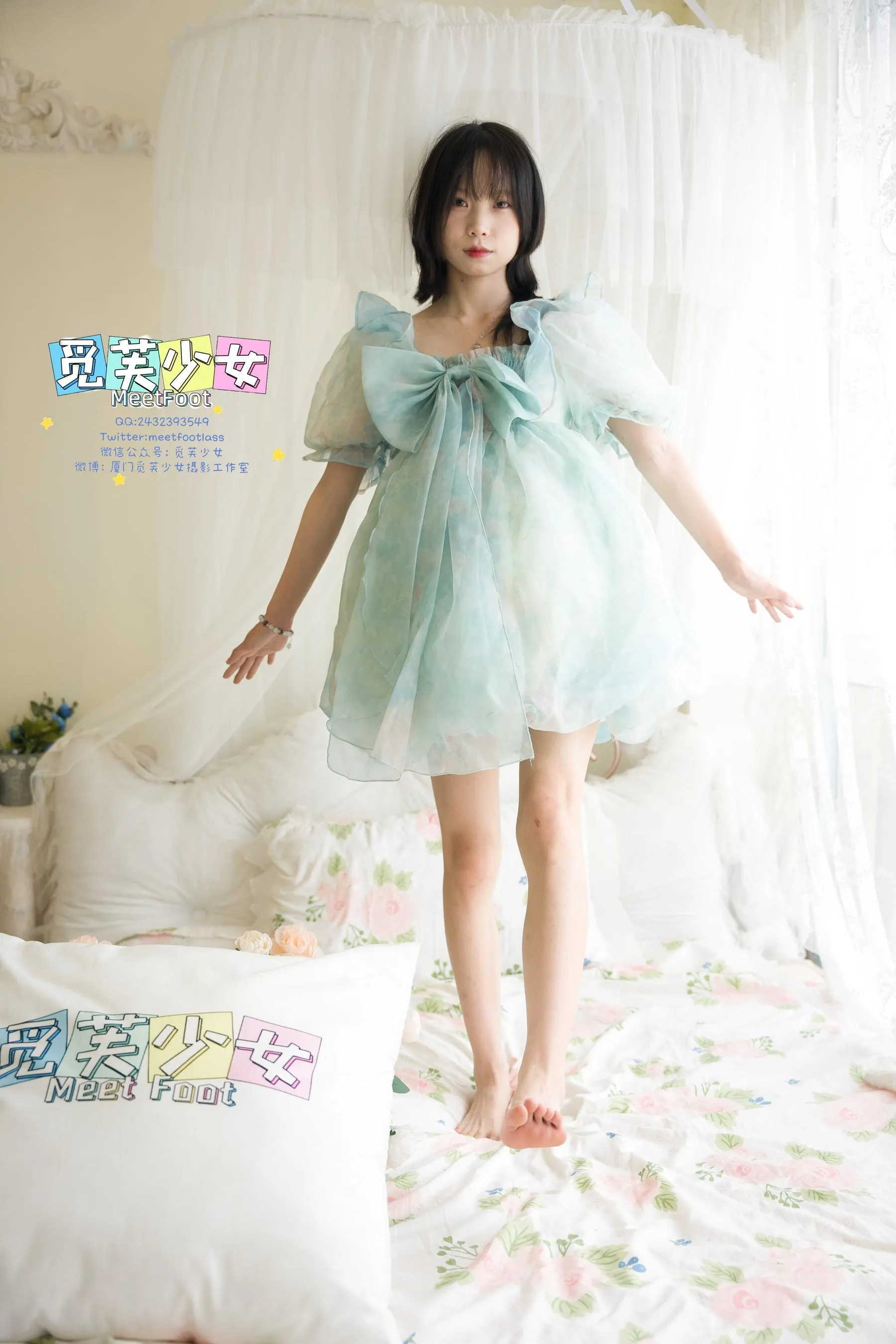 觅芙少女 NO.033 小婉-一袭蓝色纱裙构筑今晚浪漫的梦境-PIC [249P]插图1
